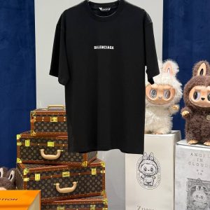 Balenciaga 简约字母黑色短袖 T 恤